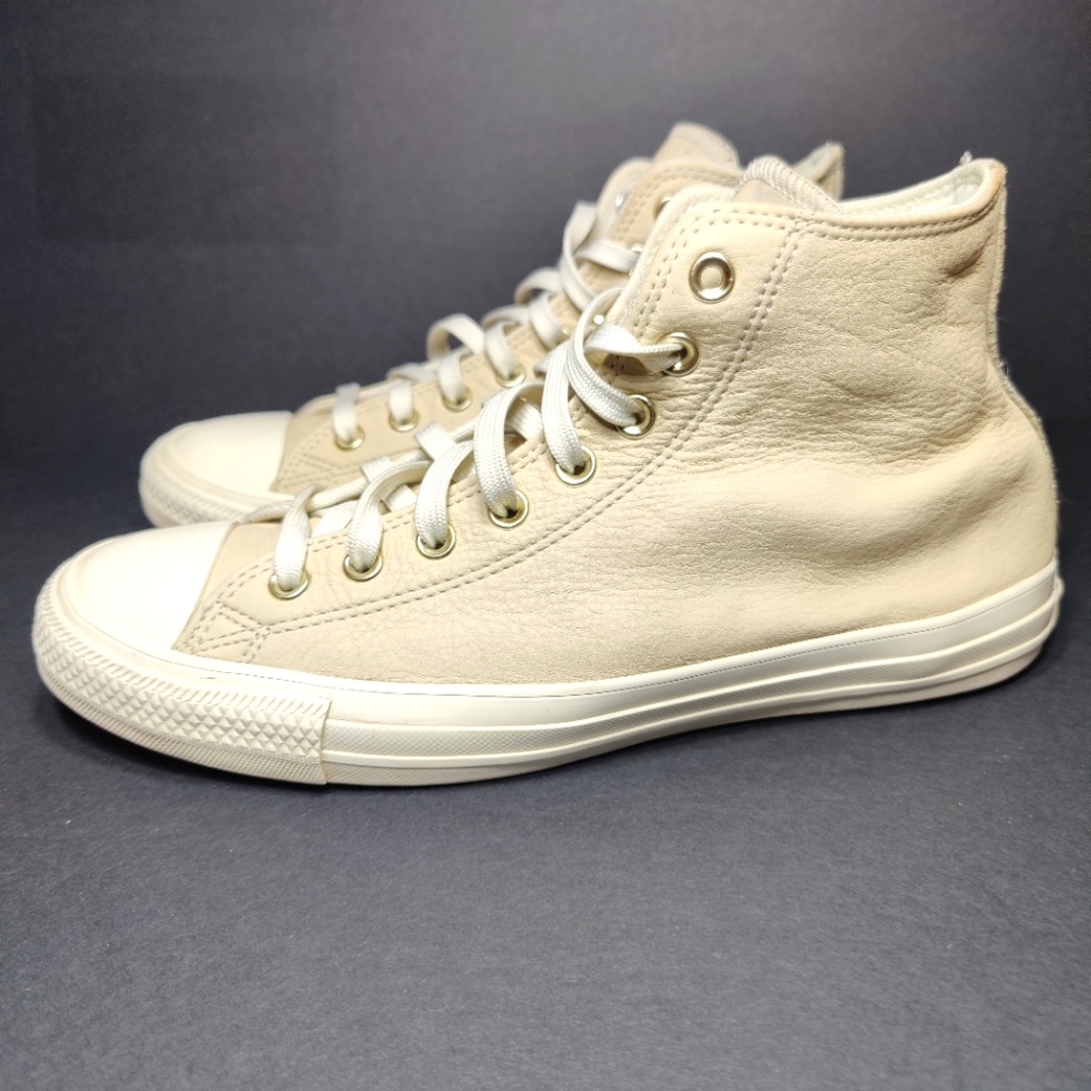 Converse Chuck Taylor All Star 70 Tonal Leather Egret High Top Women's Size 11